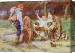 A Day in Paradise Canvas Prints - Happy as the Days are Long by Frederick Morgan