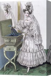 Headdress Canvas Prints - Wedding Dress by French School