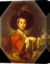 Portrait of a Young Man (selfportrait) Canvas Paintings - Portrait of a Young Man (l'allegrezza) by Gainsborough, Thomas