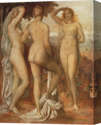 Jazz Festival in Paris Canvas Prints - The Judgement of Paris by George Frederic Watts