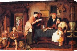 Cold Canvas Paintings - As Cold Water Is to a Thirsty Soul, So Is Good News From a Far Country by George Smith