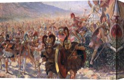 Ancient Canvas Paintings - Ancient Warriors by Georges Marie Rochegrosse