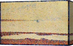 Beach Canvas Prints - Beach at Gravelines 1890 by Georges Seurat