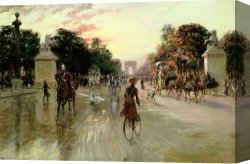 Jazz Festival in Paris Canvas Prints - The Champs Elysees - Paris by Georges Stein