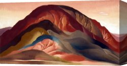 Red And White Canvas Prints - Rust Red Hills by Georgia O'keeffe
