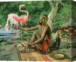 Nubian Horseman at The Gallop Canvas Paintings - The Nubian by Georgio Marcelli