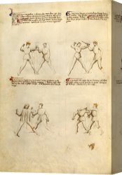 Agnus Dei Canvas Prints - Fiore Dei Liberi 13 by Getty Ms. Ludwig XV 13 01r