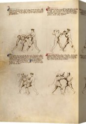 Agnus Dei Canvas Prints - Fiore Dei Liberi 15 by Getty Ms. Ludwig XV 13 01r