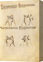 Agnus Dei Canvas Prints - Fiore Dei Liberi 16 by Getty Ms. Ludwig XV 13 01r