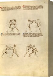 Agnus Dei Canvas Prints - Fiore Dei Liberi 18 by Getty Ms. Ludwig XV 13 01r