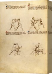 Agnus Dei Canvas Prints - Fiore Dei Liberi 19 by Getty Ms. Ludwig XV 13 01r