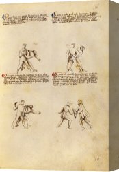 Agnus Dei Canvas Prints - Fiore Dei Liberi 20 by Getty Ms. Ludwig XV 13 01r