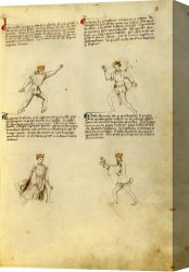 Agnus Dei Canvas Prints - Fiore Dei Liberi 4 by Getty Ms. Ludwig XV 13 01r