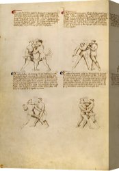 Agnus Dei Canvas Prints - Fiore Dei Liberi 5 by Getty Ms. Ludwig XV 13 01r