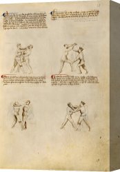 Agnus Dei Canvas Prints - Fiore Dei Liberi 8 by Getty Ms. Ludwig XV 13 01r