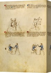 Agnus Dei Canvas Prints - Fiore Dei Liberi 9 by Getty Ms. Ludwig XV 13 01r