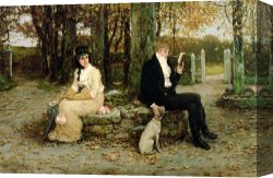 Sadness Canvas Paintings - The Waning Honeymoon by GH Boughton