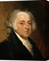 John Canvas Paintings - Portrait of John Adams by Gilbert Stuart