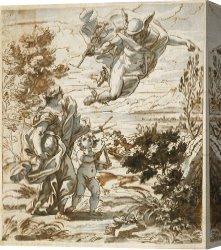 Geography: Berlin Canvas Prints - Mercury Leading Geography by Giovanni Battista Gaulli