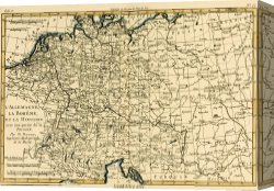 Germany: Berlin Canvas Paintings - Antique Map of Germany Bohemia and Hungary with part of Poland by Guillaume Raynal