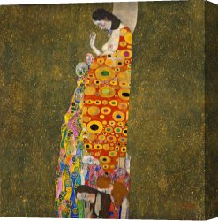 Lady Clown Canvas Prints - Hope Ii Lady by Gustav Klimt