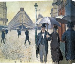 Jazz Festival in Paris Canvas Prints - Paris a Rainy Day by Gustave Caillebotte