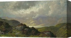 Landscape Canvas Paintings - Scottish Landscape by Gustave Dore