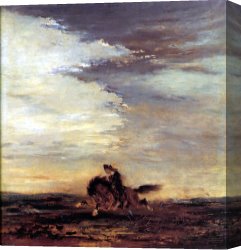 Nubian Horseman at The Gallop Canvas Paintings - The Scottish Horseman by Gustave Moreau