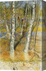 A Perfect Summer Day Canvas Prints - A Summer Day On A Norwegian Fjord by Hans Dahl