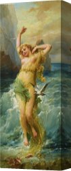 Hylas And The Nymphs Canvas Prints - Water Nymph by Hans Zatzka