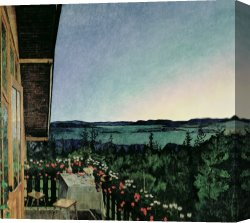 Summer Night Canvas Prints - Summer Night by Harald Oscar Sohlberg