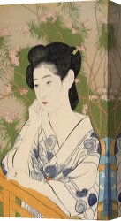 Hotel Canvas Prints - Woman at a Hot Spring Hotel by Hashiguchi Goyo