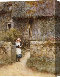 The Brandenburg Gate Berlin Canvas Paintings - The Garden Gate by Helen Allingham