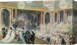 The End of Dinner Canvas Prints - Dinner at the Tuileries by Henri Baron