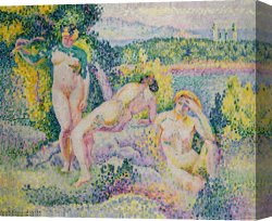 Hylas And The Nymphs Canvas Prints - Nymphs by Henri-Edmond Cross