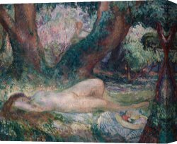 Hylas And The Nymphs Canvas Prints - Sleeping Nymph by Henri Lebasque