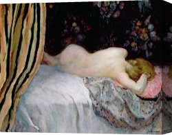 Sleeping Woman Canvas Prints - Sleeping Woman by Henri Lebasque