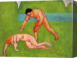 Hylas And The Nymphs Canvas Prints - Nymph And Satyr 1909 by Henri Matisse