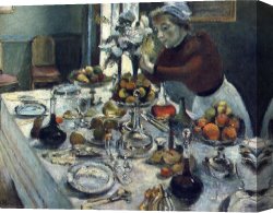 The End of Dinner Canvas Prints - The Dinner Table 1897 by Henri Matisse