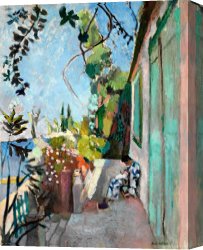 Henri Canvas Prints - The Terrace St Tropez 1904 by Henri Matisse