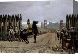 Henri Canvas Prints - Vercingetorix before Caesar by Henri-Paul Motte