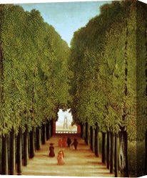 Henri Canvas Prints - Alleyway in the Park by Henri Rousseau