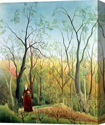 Henri Canvas Prints - The Walk in the Forest by Henri Rousseau