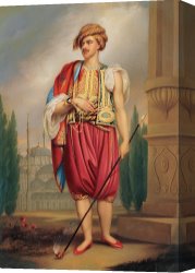 Beacon of Hope Canvas Prints - A Portrait of Thomas Hope in Turkish Costume by Henry Bone