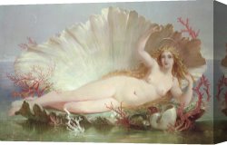 Unclothed Canvas Prints - Venus by Henry Courtney Selous