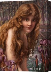 Hylas And The Nymphs Canvas Prints - The Water Nymph by Henry Ryland