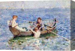 Scott Canvas Prints - August Blue by Henry Scott Tuke