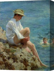 Scott Canvas Prints - Boys Bathing by Henry Scott Tuke
