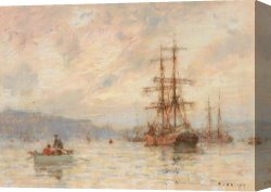 Scott Canvas Prints - Sundown by Henry Scott Tuke