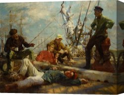 Scott Canvas Prints - The Midday Rest by Henry Scott Tuke